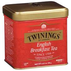 Ceai Twinings English Breakfast, negru, cutie metal, 100g