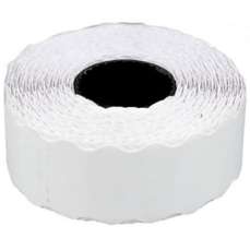 Etichete adeziv non-permanent,albe,ondulate, pt preturi,rola 26x12mm, 1000buc/rola, 6role/set, Tanex
