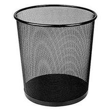 Cos metal pentru gunoi, negru, Mesh Deli