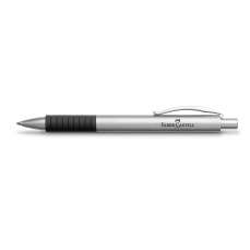 Pix retractabil, negru, corp argintiu, Basic Metal Mat, Faber Castell