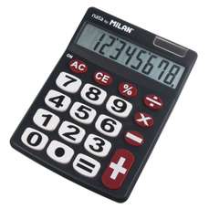 Calculator de birou 8 digit, negru, Milan 708