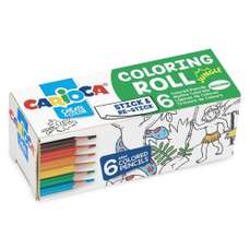 Set creativ, 10 x 85cm/rola, Jungle Coloring Roll Mini Carioca