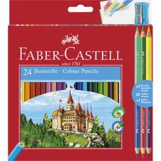 Creioane colorate 24+3culori/set Eco Faber Castell-FC110324