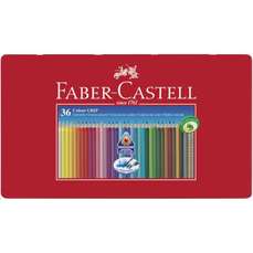 Creioane colorate in cutie metal 36culori/set, Grip 2001 Faber Castell-FC112435