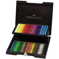 Creioane colorate 72culori/set, cutie lemn, Polychromos Faber Castell-FC110072