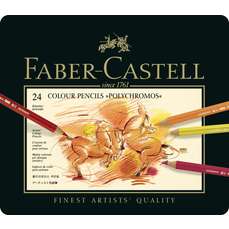 Creioane colorate 24culori/set, cutie metal, Polychromos Faber Castell-FC110024
