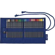 Creioane colorate permanente 27culori/set, rollup, Goldfaber, Faber Castell-FC114752