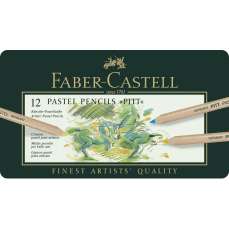 Creioane colorate, in cutie metal, 12culori/set, Pastel Pitt, Faber Castell-FC112112