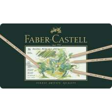 Creioane colorate, in cutie metal, 36culori/set, Pastel Pitt, Faber Castell-FC112136