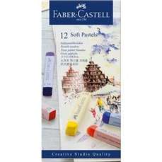Creioane pastel soft, 12culori/set, Faber Castell-FC128312
