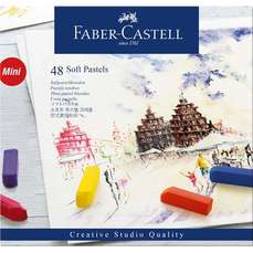 Creioane pastel soft, mini, 48culori/set, Faber Castell-FC128248