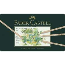 Creioane colorate, in cutie metal, 60culori/set, Pastel Pitt, Faber Castell-FC112160
