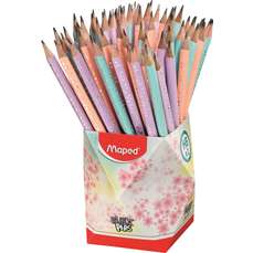 Creion cu guma, HB, 72buc, Black Peps Pastel Maped