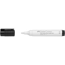 Permanent marker alb, pentru desen, varf 2,5mm, Pitt Artist Pen, Faber Castell-FC167601