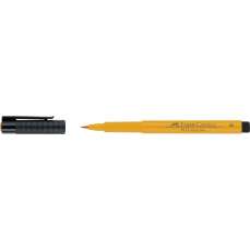 Permanent marker galben crom inchis,109, pentru desen, varf pensula,B, Pitt Artist Pen,Faber Castell