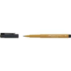 Permanent marker auriu verzui, 268, pentru desen, varf pensula, B, Pitt Artist Pen, Faber Castell-FC