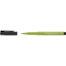 Permanent marker verde crud, 170, pentru desen, varf pensula, B, Pitt Artist Pen, Faber Castell