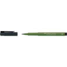 Permanent marker verde crom, 174, pentru desen, varf pensula, B, Pitt Artist Pen, Faber Castell