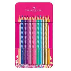 Creioane colorate Sparkle, 12culori/set, Faber Castell-FC201737