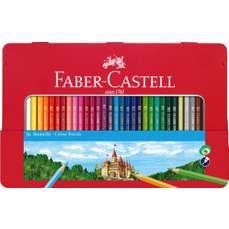 Creioane colorate in cutie metal 36culori/set, Faber Castell-FC115886
