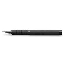 Stilou Essentio Aluminium Negru, varf EF, Faber Castell