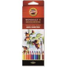 Creioane colorate acuarela, 18culori/set, fructe, Mondeluz Aquarell, Koh-I-Noor