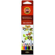 Creioane colorate acuarela, 6culori/set, fructe, Mondeluz Aquarell, Koh-I-Noor