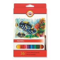 Creioane colorate acuarela, 36culori/set, Pesti, Aquarell, Koh-I-Noor