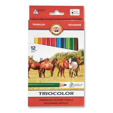 Creioane colorate 12culori/set, Triocolor Jumbo Koh-I-Noor