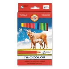 Creioane colorate 24culori/set, Triocolor Jumbo Koh-I-Noor