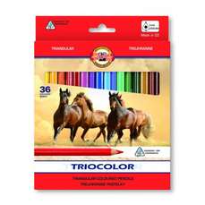 Creioane colorate 36culori/set, Triocolor Jumbo Koh-I-Noor