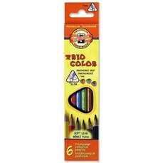 Creioane colorate 6culori/set, Triocolor Koh-I-Noor