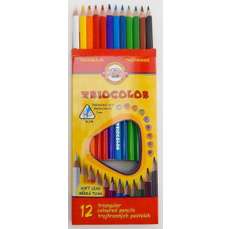 Creioane colorate 12culori/set, Triocolor Koh-I-Noor
