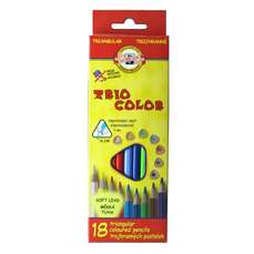 Creioane colorate 18culori/set, Triocolor Koh-I-Noor