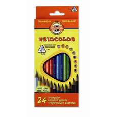 Creioane colorate 24culori/set, Triocolor Koh-I-Noor