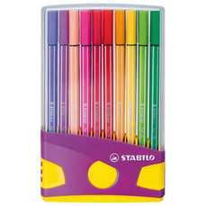 Carioca 20 culori/set, varf 1mm, Color Parade violet Pen 68 Stabilo, SW68200402