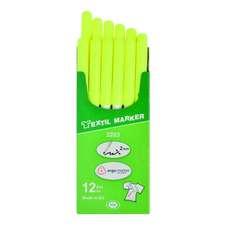 Permanent marker pentru textile, galben neon, varf 2 mm, 3203 Koh-I-Noor