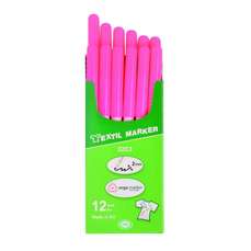 Permanent marker pentru textile, roz neon, varf 2 mm, 3203 Koh-I-Noor