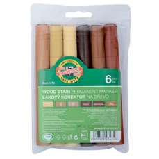 Permanent marker pentru mobilier din lemn, varf tesit 1,0-5,0mm, 6buc/set, Koh-I-Noor K4506-06