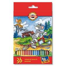 Creioane colorate 36culori/set, Tom & Jerry Koh-I-Noor