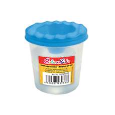 Pahar plastic pentru spalat pensule, albastru, Colour Kids