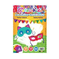 Carton color asortat 12 culori intens, A4, 160g/mp, 120coli/top, Colour Kids Pigna