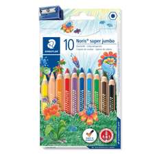Creioane colorate 10culori/set, Noris Super Jumbo Staedtler