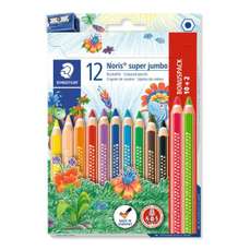 Creioane colorate 12culori/set, Noris Super Jumbo Staedtler
