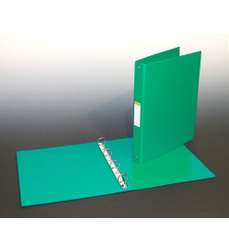 Caiet mecanic A4, 4 inele, verde, diametru inel 25mm, coperta carton plastifiat, Aurora
