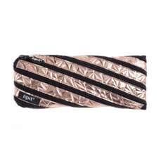 Penar neechipat, 1 fermoar, tip borseta, bronz, Metallic ZIPIT