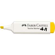 Permanent marker pentru textile, galben, Faber Castell
