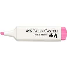Permanent marker pentru textile, roz, Faber Castell