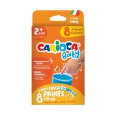 Acuarele pe baza de apa, 8 culori, Finger Baby Carioca
