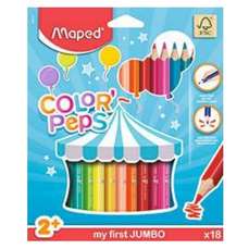 Creioane colorate 18culori/set, Color Peps My First Jumbo Maped (FSC)